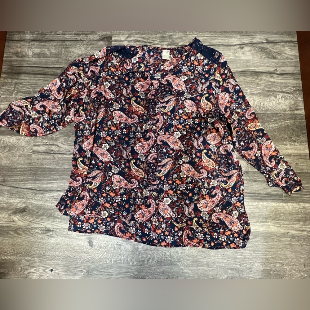 Terra & Sky Multicolor Paisley Blouse